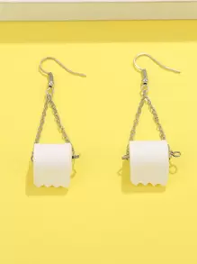 白色兒童耳環 - 白色 - 查看 1