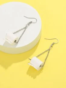 白色兒童耳環 - 白色 - 查看 2