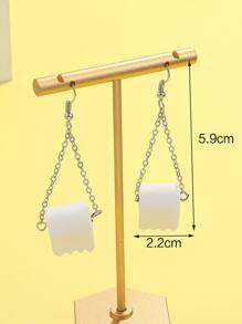 白色兒童耳環 - 白色 - 查看 3