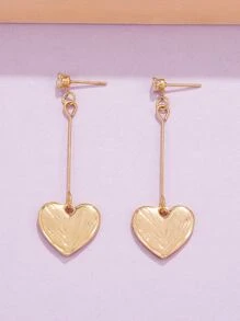 女孩心形耳墜
