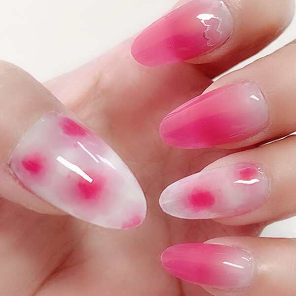 

12pcs Ombre Nail Art Sticker & 1pc Nail File, Pink