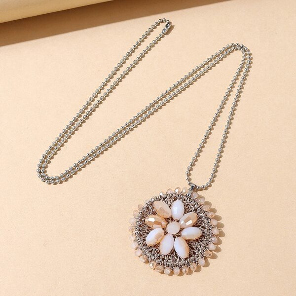 

Round Charm Necklace, Brown