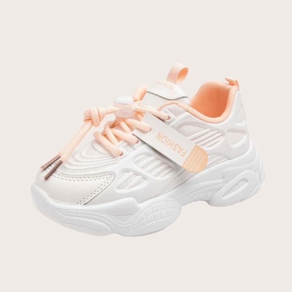 

Girls Minimalist Lace-up Front Sneakers, Multicolor