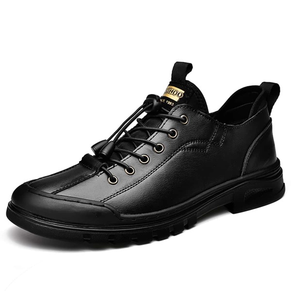 

Men Letter Graphic Drawstring Dress Shoes, Black
