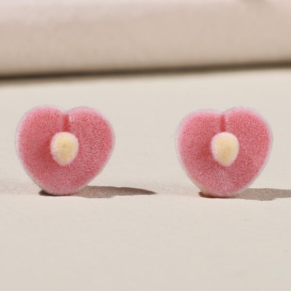 

Heart Stud Earrings, Multicolor