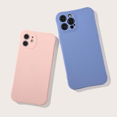 2pcs Plain Phone Case