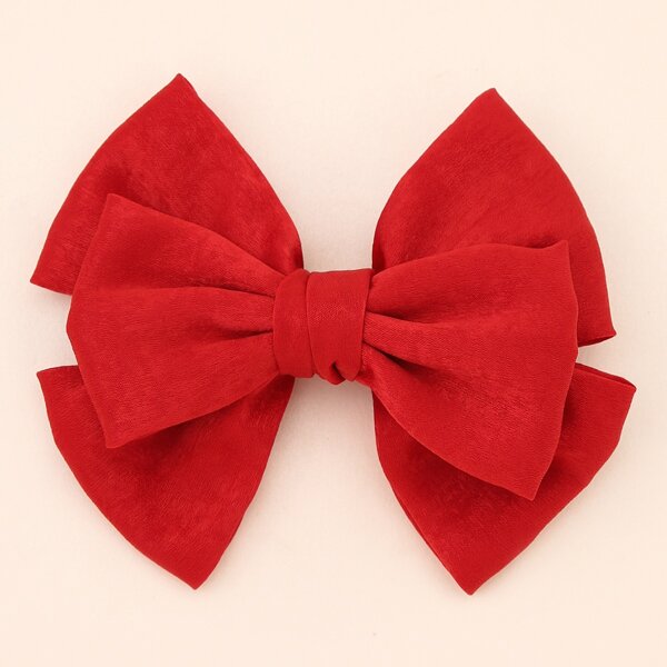 

Bow Decor Alligator Clip, Red