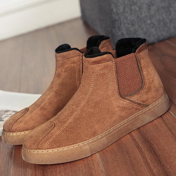 

Men Minimalist Slip On Chelsea Boots, Brown