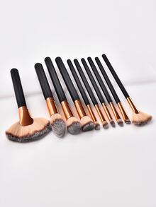 10pcs Soft Makeup Brush Set,Brush Set,Makeup Brush Kit,Make Up Brush Set,Make Up Set Complete,Makeup Brush Set,Complete Makeup Kit,Brush Kit,Brushes Makeup Set,Makeup Gift Set,Set - Black - View 1
