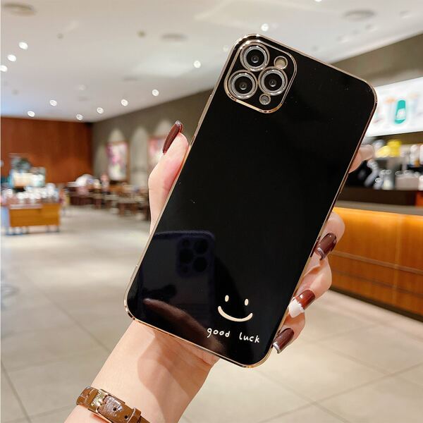 

Cartoon Face Phone Case, Black