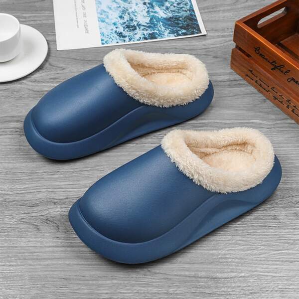 

Men Plush Inside Bedroom Slippers, Blue