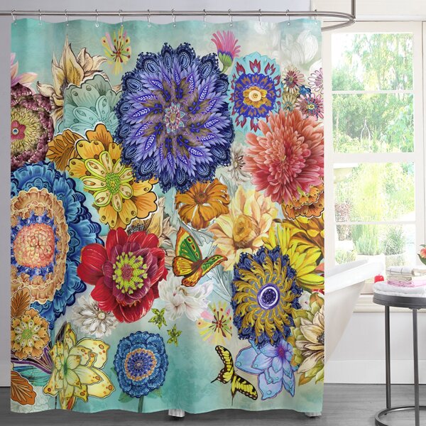 

Flower Print Shower Curtain, Multicolor