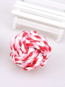 1件隨機顏色寵物咀嚼編織球