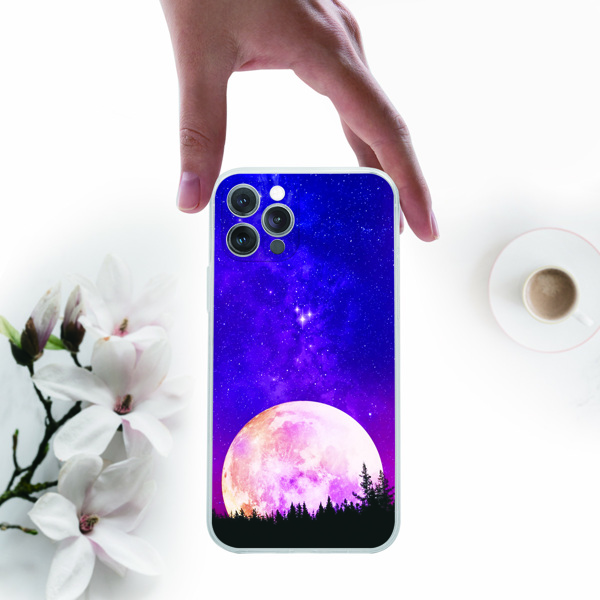 

Moon Pattern Phone Case, Multicolor