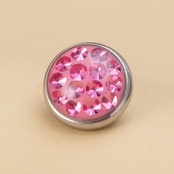 

Rhinestone Decor Body Piercing, Pink