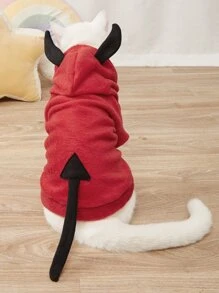 Devil Design Pet Costume Halloween Halloween Costumes - Red - View 1