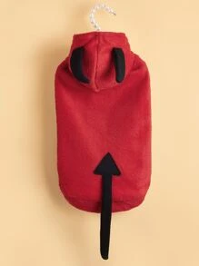 Devil Design Pet Costume Halloween Halloween Costumes - Red - View 4