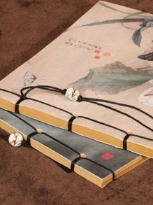 1 pieza Cuaderno al azar con estampado de flor - Multicolor - Ver 3