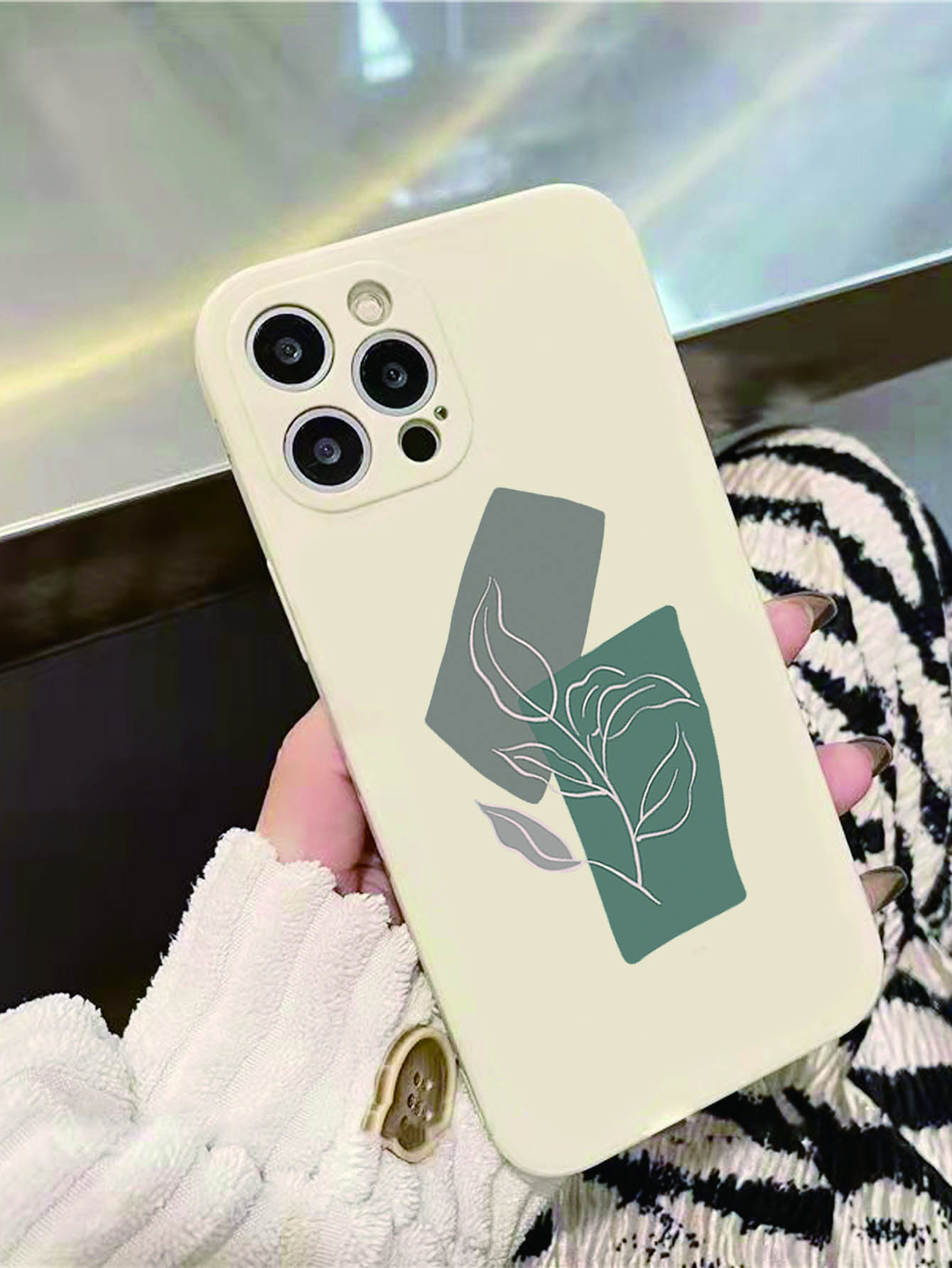 Plants Pattern Phone Case - White - View 1
