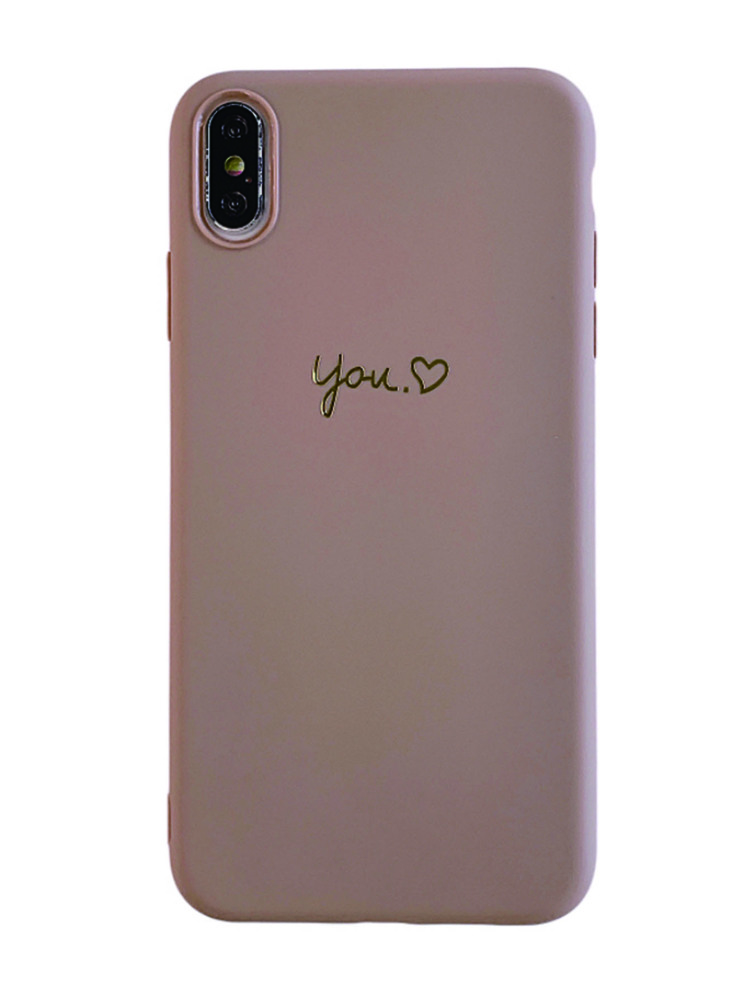 Letter Graphic Phone Case - Brown - View 2