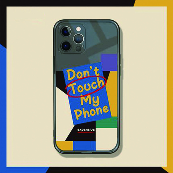 

Slogan Graphic Phone Case, Black