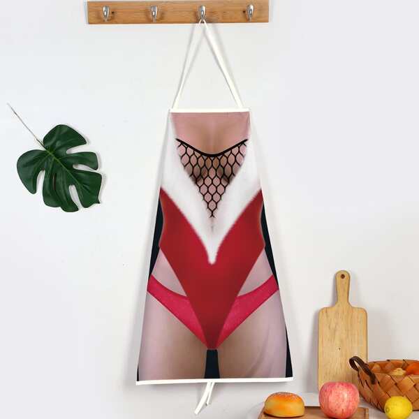 

Lingerie Print Apron, Multicolor
