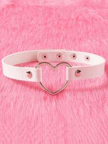 ROMWE J-Fashion Heart Decor Choker - White - View 1