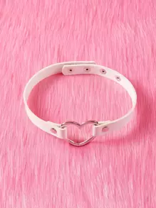 ROMWE J-Fashion Heart Decor Choker - White - View 4