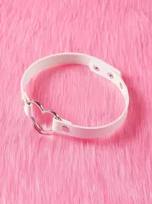 ROMWE J-Fashion Heart Decor Choker - White - View 5
