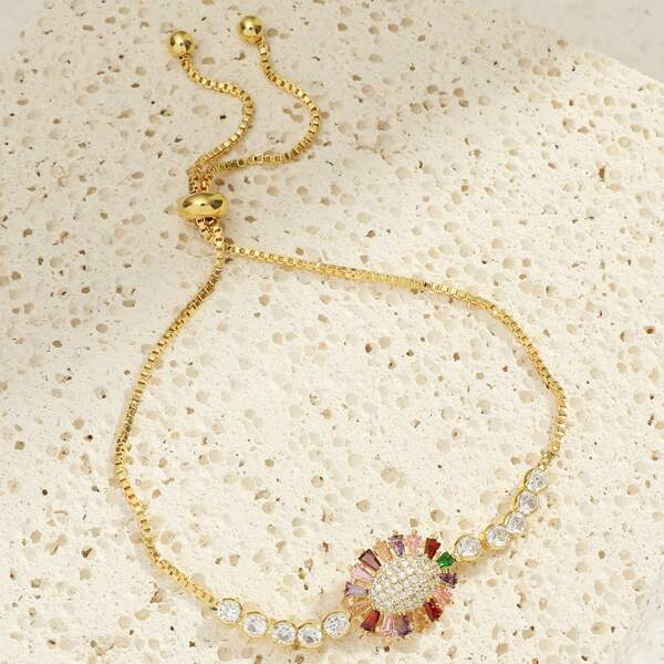 

18K Gold Plated Zircon Decor Bracelet