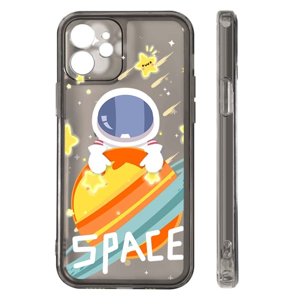 

Cartoon Astronaut Phone Case, Black