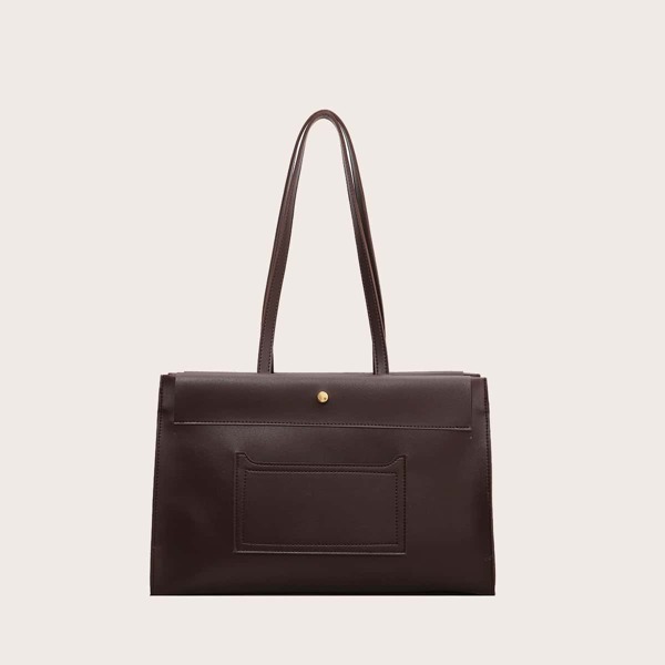

Minimalist Tote Bag, Coffee brown