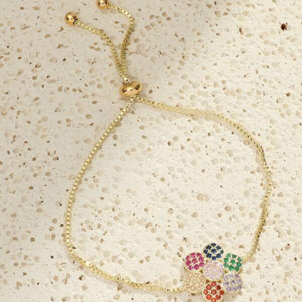 

18K Gold Plated Zircon Decor Bracelet