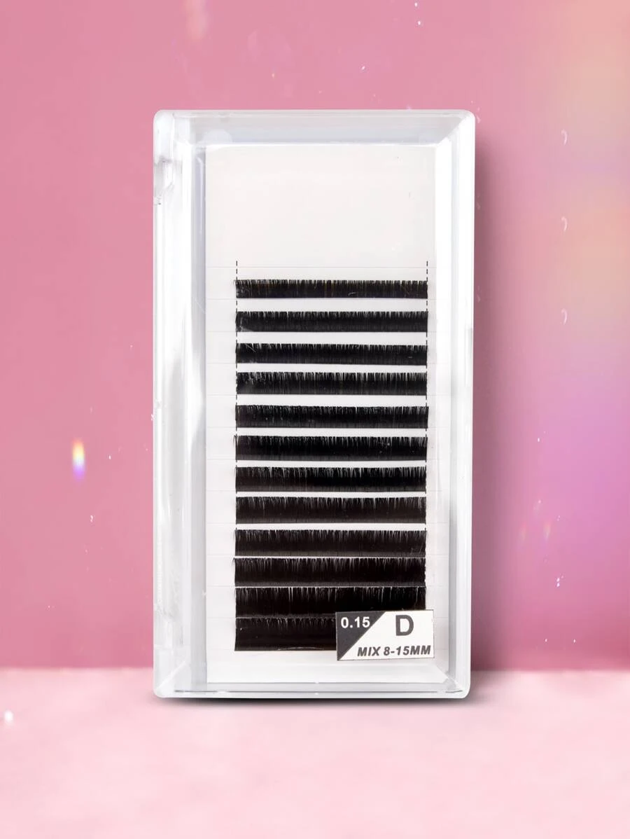 1box Full false lashes Grafting Natural Curling Planting D 0.15mm 8-15mm mixed Manual grafting Eyelashes