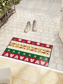 Christmas Print Door Mat - Multicolor - View 6