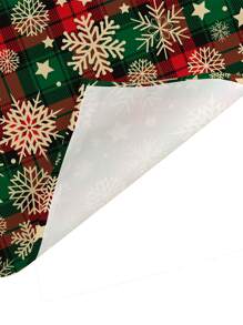 印有聖誕格子及雪花紋的餐墊 - 彩色 - 查看 3
