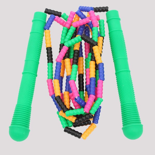 

1pc Adjustable Bamboo Shaped Jump Rope, Green