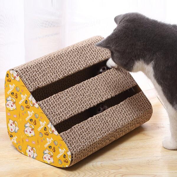 

1pc Triangle Cat Scratcher, Multicolor