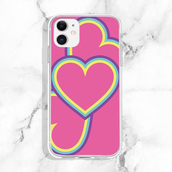 

Heart Pattern Phone Case, Multicolor
