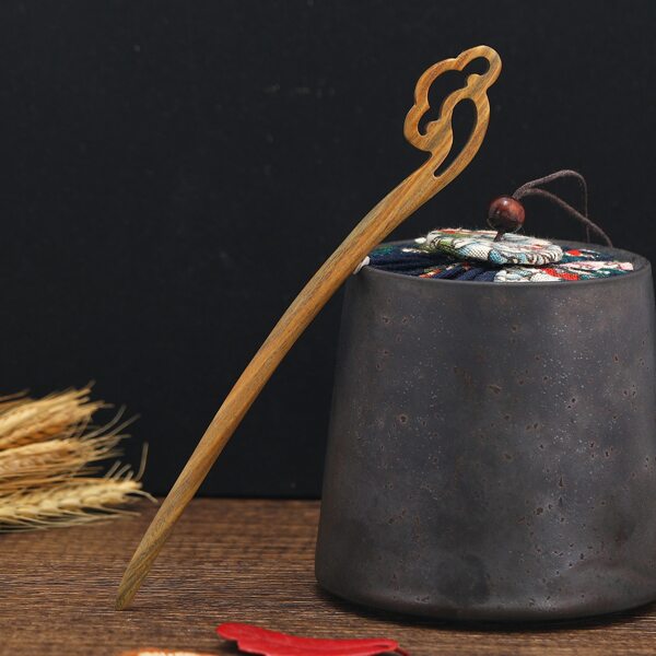 

Minimalist Wooden Hair Pin, Mustard yellow