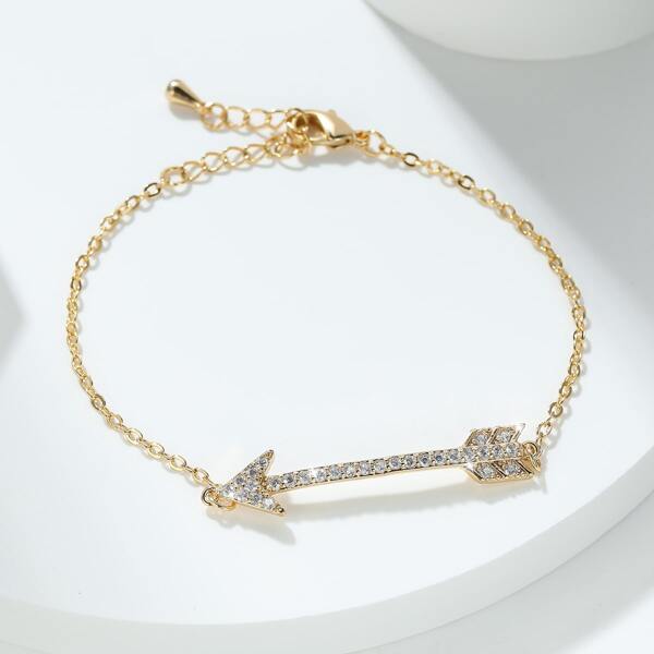 

18K Gold Plated Zircon Arrow Decor Bracelet