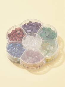 1盒石頭釘珠DIY首飾配件 - 彩色 - 查看 3