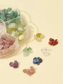 1盒石頭釘珠DIY首飾配件 - 彩色 - 查看 4