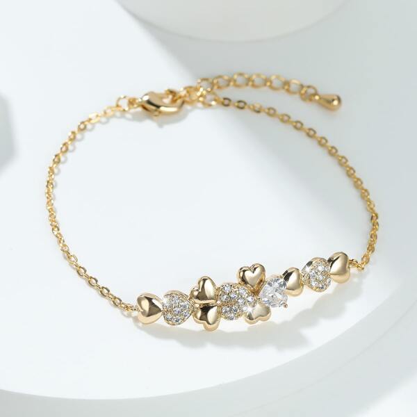 

18K Gold Plated Heart Decor Bracelet