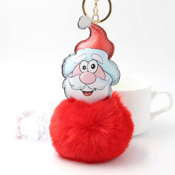 

Christmas Santa Claus Charm Keychain, Red