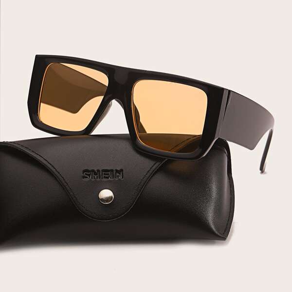 

Men Square Frame Sunglasses, Khaki
