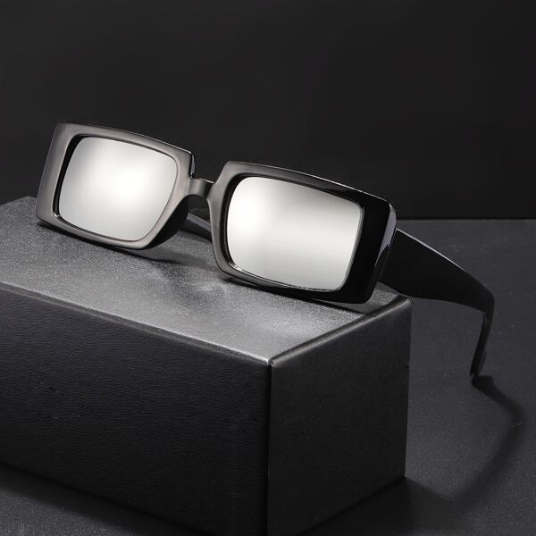 

Men Square Frame Sunglasses, Silver