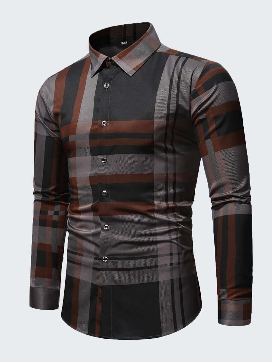 Manfinity Men Plaid Print Shirt - Multicolor - View 1