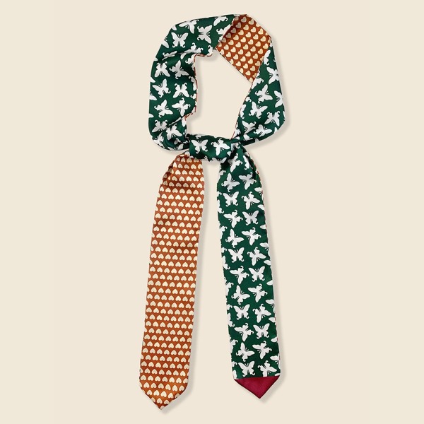 

Heart Print Twilly Scarf, Multicolor