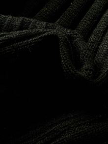 Niñitos Jersey cuello alto tejido de canalé - Negro - Ver 4